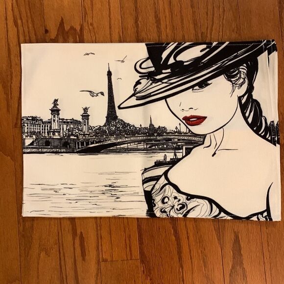 Set of four placemats. Black & white - Picture 1 of 7
